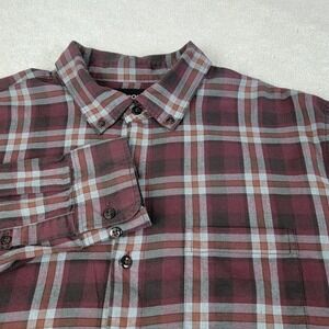 Bonobos Button Down Shirt Mens Large Burgundy Plaid Slim Fit BSH01761S-B6104
